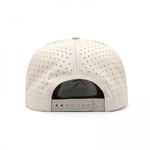 Caps Snapback Patch Patch Flat Pannet de haute qualité personnalisés en gros, chapeau pour hommes perforés à trou de coupe au laser.