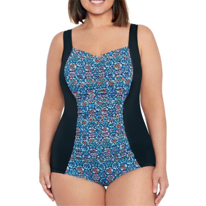 Femmes \\\\\\\\\\\\\\\\\\\\\\\\\\\\\\\\ \\-pièce de maillot de bain plus taille de taille avec une coupure de jambe de fille modeste