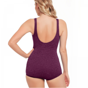 Swimsuit solide en une pièce sans dos