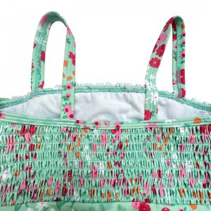 Impressions florales en une seule pièce pour enfants de maillots de bain