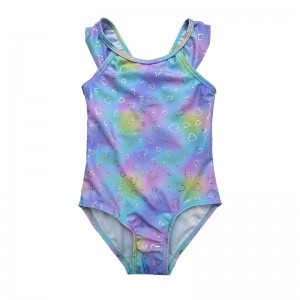 Gradient Love Imprimer des enfants de maillots de bain en une seule pièce