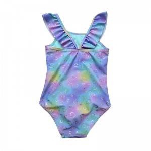 Gradient Love Imprimer des enfants de maillots de bain en une seule pièce
