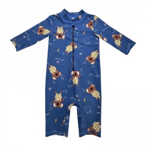 Cartoon Imprimez une fermeture à glissière en une seule pièce de maillot de bain