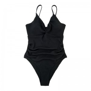 Sling en une seule pièce plissée de maillots de bain