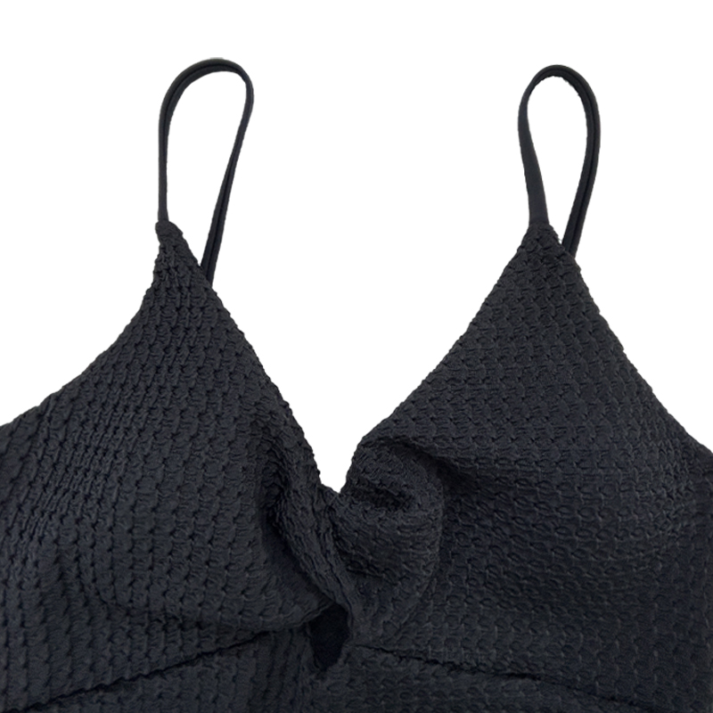 Sling en une seule pièce plissée de maillots de bain