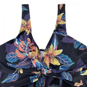 Fleurs de cou en V Plus taille de maillot de bain
