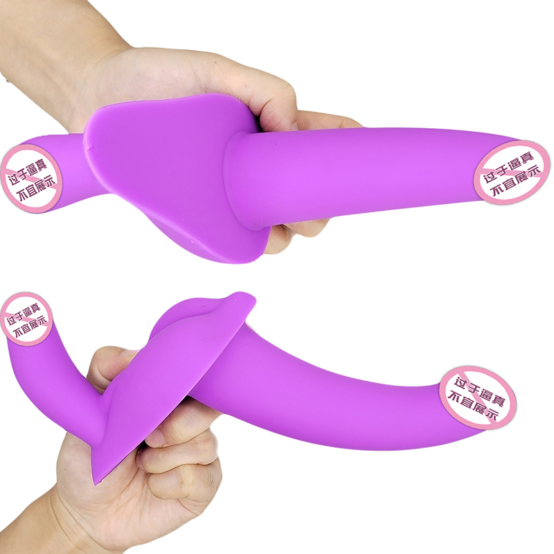 850 lesbien Double tête violette adulte toys toys tortue double tête de dragon fini termino gode pour couples femmes gay