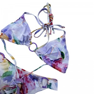 Swim de maillot de bain à imprimé sans dos