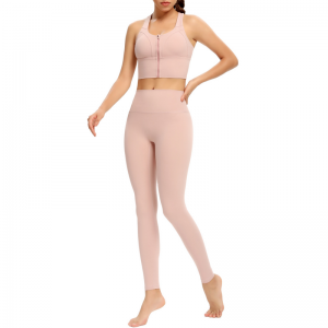 Ensemble de yoga croisé sans couture