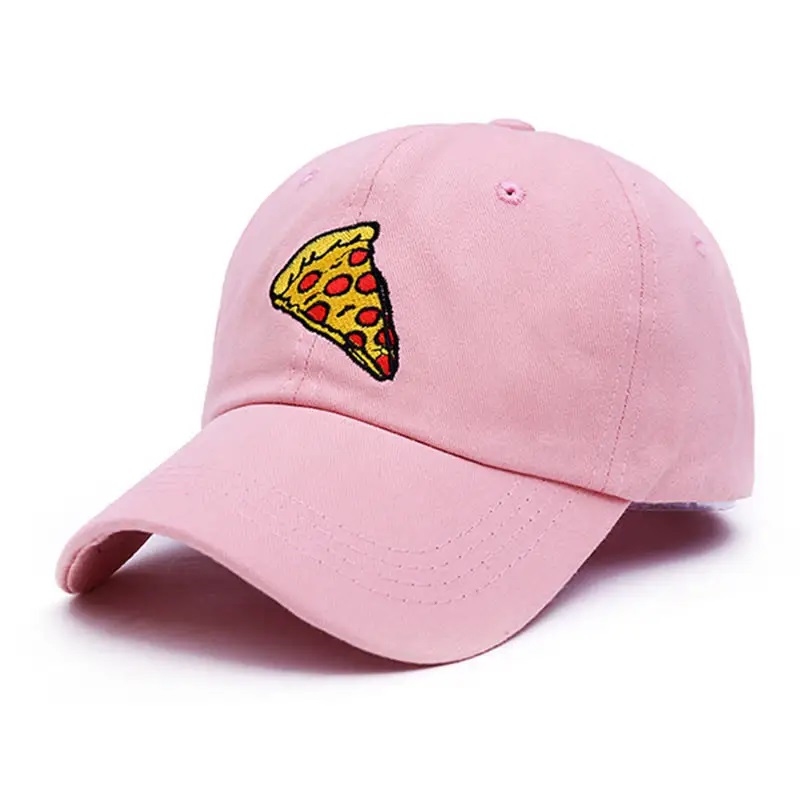 Nouvelle pizza broderie camionneur de casquette papa coton pour femmes hommes ajusté de taille de baseball casquette de sport extérieur chapeau de soleil