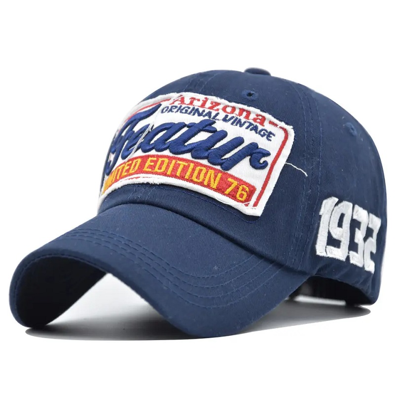 Coton réglable unisexe Panneau personnalisé 6 chapeaux de casquette de baseball ajusté avec logo de broderie personnalisé