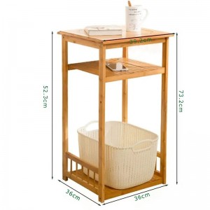 2niveaux personnalisables Bamboo Bamboo Storage Cabinet Cabinet Stand Stand Table