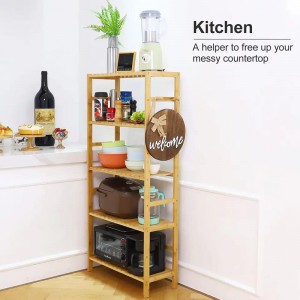 Bibliothèque réglable à 5 étages High Salle de salle de bain étanche.