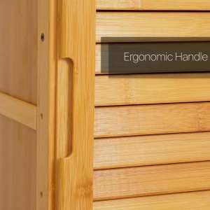 Finition de l\'obturateur de casier indépendant Armoire de rangement en bambou droit