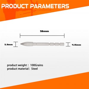 Bullet d\'insertion de 100 grains pour les flèches de carbone ID4.2 mm