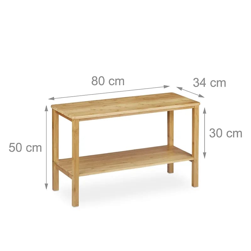 Salon Natural Brown Rectangular Bamboo Table basse avec salle de stockage