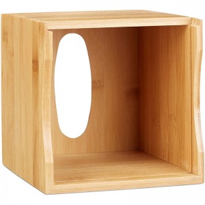 Distributeur de tissus cosmétiques en bambou