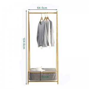 Nouveau design Bamboo étagère meubles de chevet de meubles de linge de linge de séchage avec panier de rangement