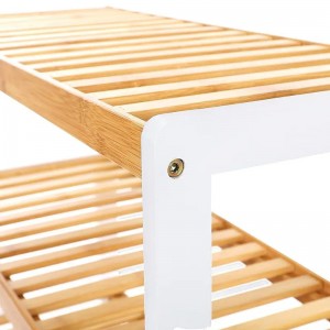 Rackage de rack de chaussures d\'organisateur de stockage de rangement en bambou