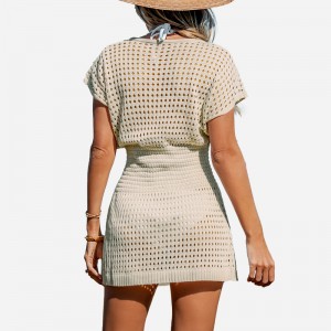 Robe de dissimulation en tricot découpé