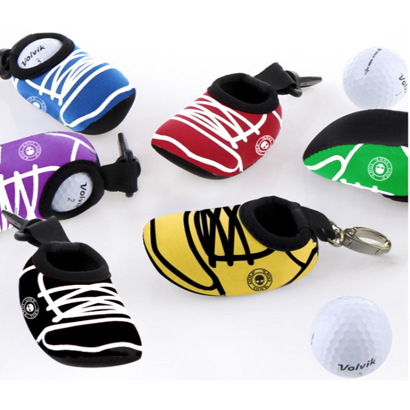 En gros Néoprène deux balles de golf emballant des poches de taille sacs de balle de golf personnalisées avec crochet
