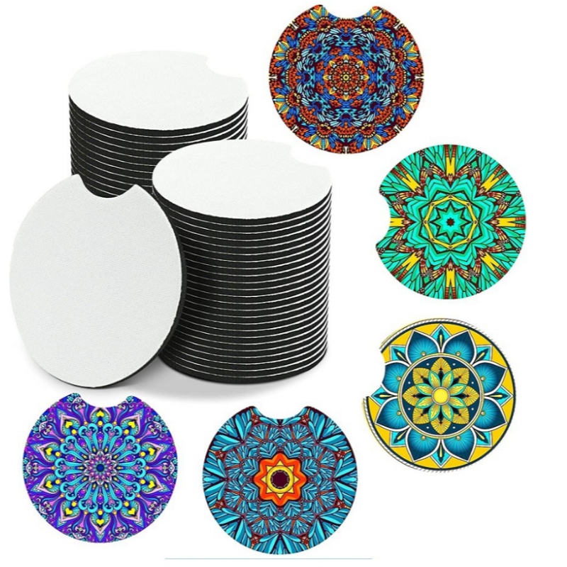 Vente chaude Cooter en caoutchoucnaturel blanc pour la sublimation Coupe Coaster