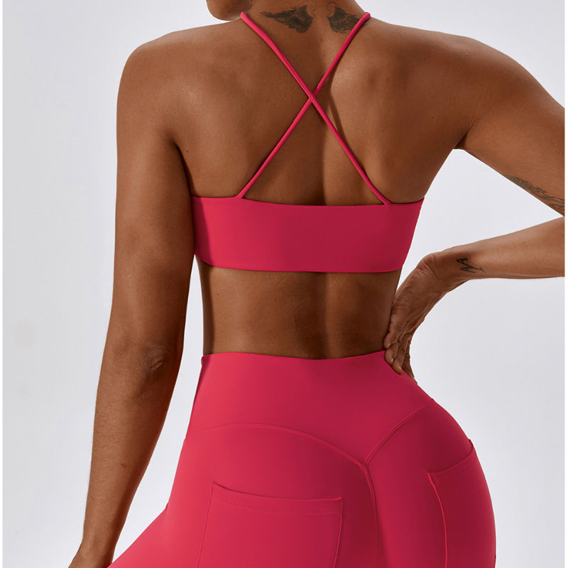SC1061 Sport Bra and Leggings Set Yoga Conjunto Yoga Suite pour femmes Outdoor Gym Fitness Wear