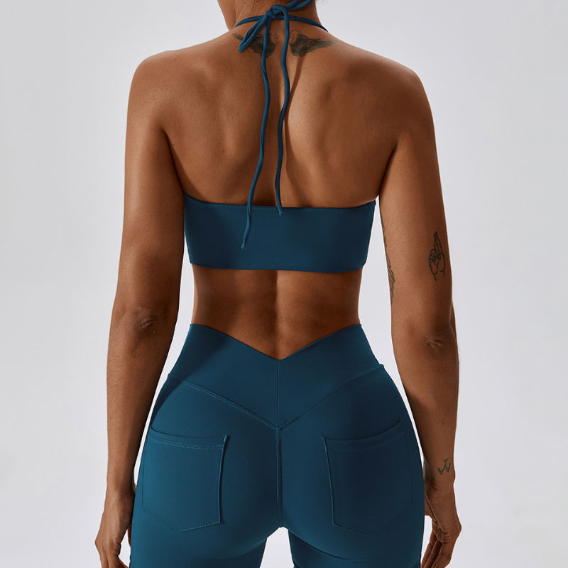 SC1065 2023 Nouveau ensemble de combinaisons de yoga personnalisés Custom Active Wear Fitness V Cut Scrunch Back Yoga Shorts de yoga