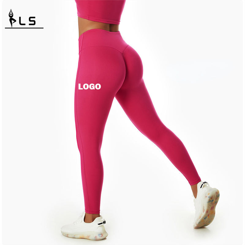 SC101010 Wrossale Prix High Waist Yoga Pantalons Leggings Scrunch Butt Leggings pour les femmes avec un logo personnalisé