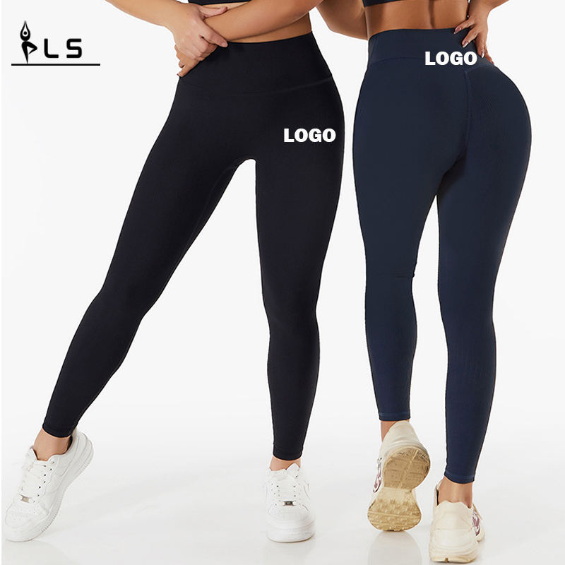 SC101013 Logo personnalisé Pantalons de yoga de lifting en cartouche Le leggings de yoga pour femmes V Cut Push Up Leggings de fitness