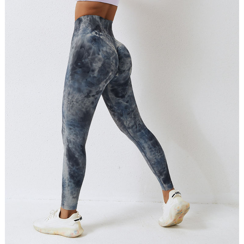 SC10125 Prix en gros Tie Dye Scrunch Butt Leggings and Yoga Pantal