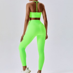 SC101610 Halter Sports Bra dames Halter Neck Cross Back Sports Bra For Women Logo Women Workout Sports Bra Wholesale Yoga Cro