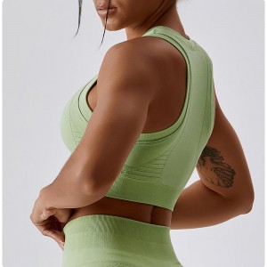 SC10185 Support Sport Bra Top Fitness Couleur Couleur Solide Tocation Pro Running Sports Bra avec fermoir arrière