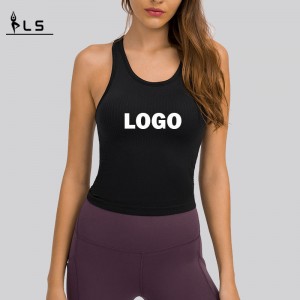 SC102510 Fitness Crop Tank Top Top Femmes \\\\ S T-shirts Rib Top Top Women Yoga Gym Fitness Workout Tank Vest Top Vêtements
