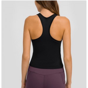 SC102510 Fitness Crop Tank Top Top Femmes \\\\ S T-shirts Rib Top Top Women Yoga Gym Fitness Workout Tank Vest Top Vêtements