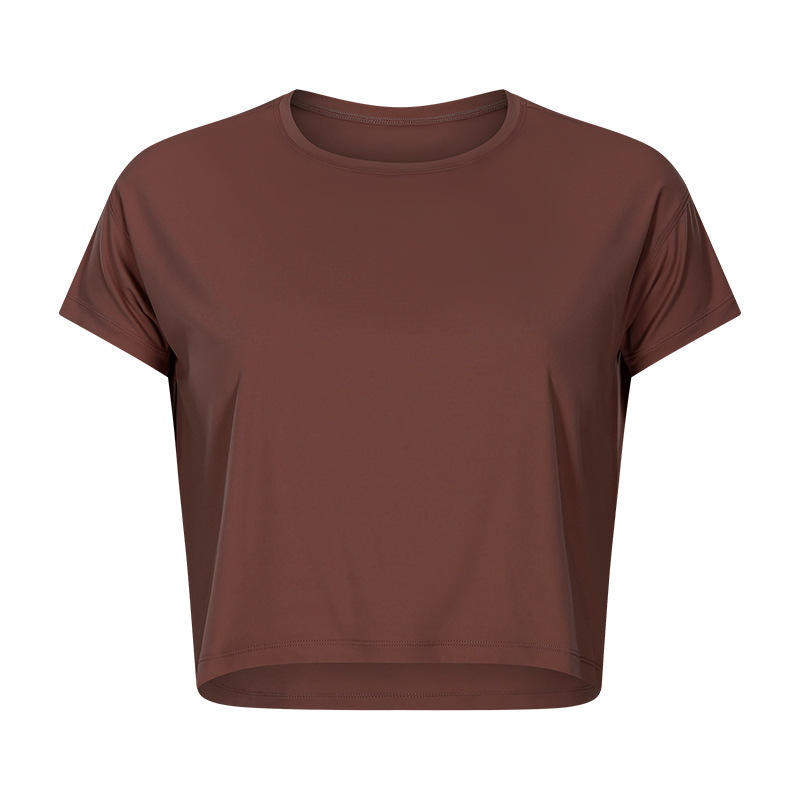 SC102610 chemise lâche pour shorts de yoga Gym yoga spactivewear à manches courtes t-shirt top top top respirant sèche rapide yoga