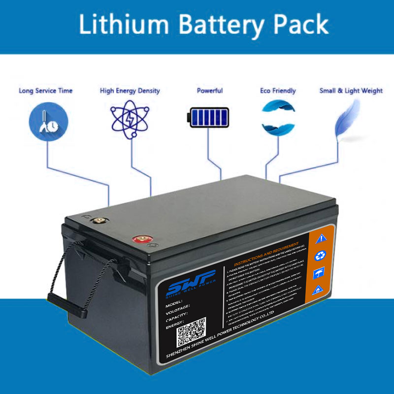 12.8V100AH ​​Batterie de remplacement d'acide de plomb pour la production de puissance photothermique Support LifIPo4 Cellules Home Energy Storage