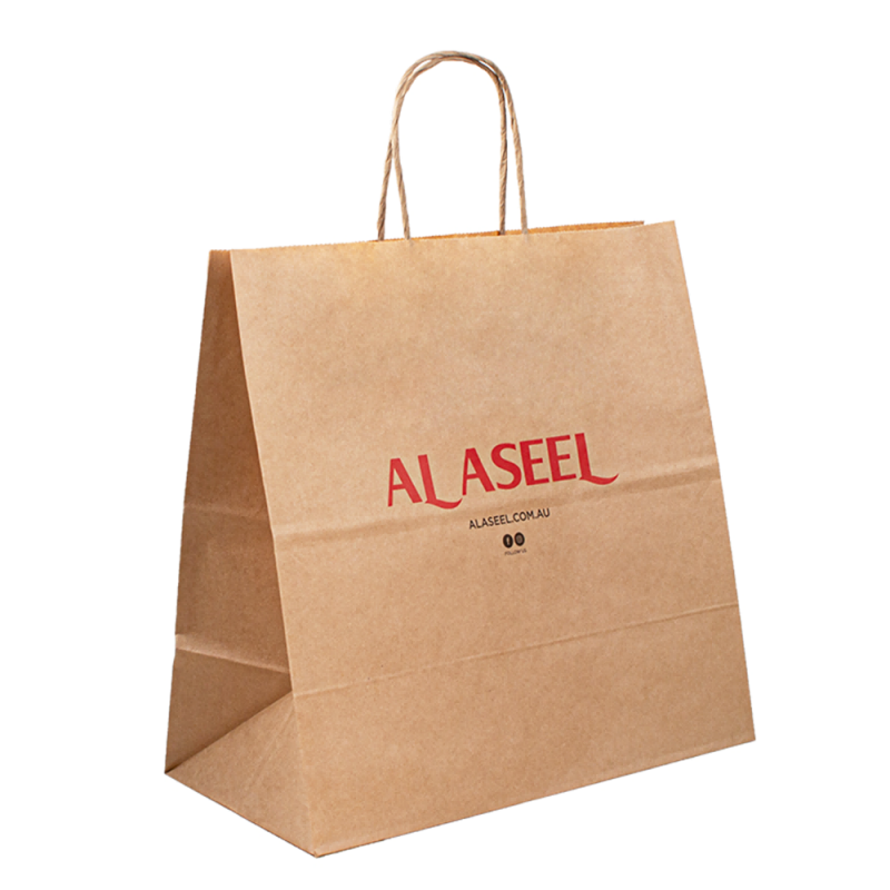 Sacs en papier kraft marron blanc avec votre propre logo, sac à provisions en papier avec logo, sac en papier en papier Kraft Sacs en papier avec poignées