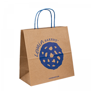 Sac en papier avec logo Imprimé Kraft Shopping Promotional Brown Kraft personnalisé Sacs en papier