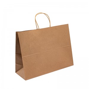 Sac en papier en papier kraft Sacs-cadeaux en papier avec des poignées petits sacs de papier de fête de magasinage personnalisés