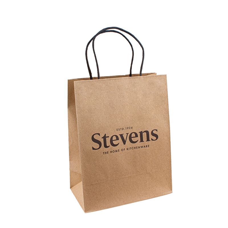 Sacs en papier kraft marron pour aliments à emporter poignée artisanale Papier en papier sac de transport sac en papier sac