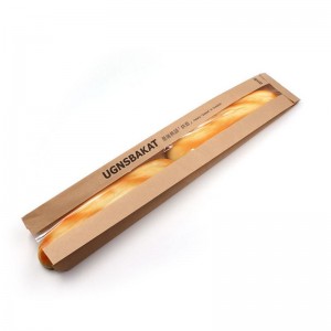 Sac d\'emballage en papier kraft de qualité supérieure avec fenêtres claires personnalisées