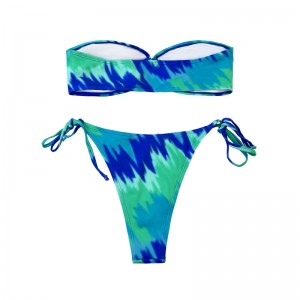 Briefes à lacets sans bretelles Salon de maillot de bain en deux pièces