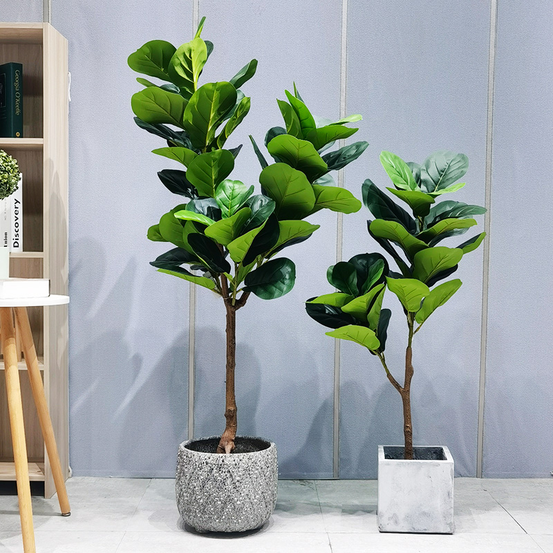 Plantes artificielles arbre en plastique durable feuille de violon à faible entretien pour le fournisseur de jardin décor de mariage décorations de jardinage