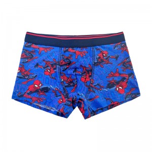 Baby Navy Blue Spider-Man Print Comfort Basic Bop Basic Boy Underpants Couleur Couleur