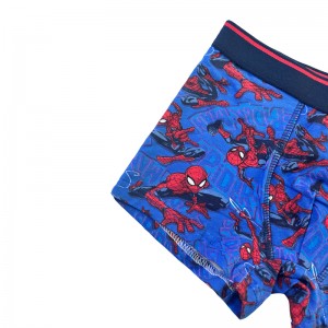 Baby Navy Blue Spider-Man Print Comfort Basic Bop Basic Boy Underpants Couleur Couleur