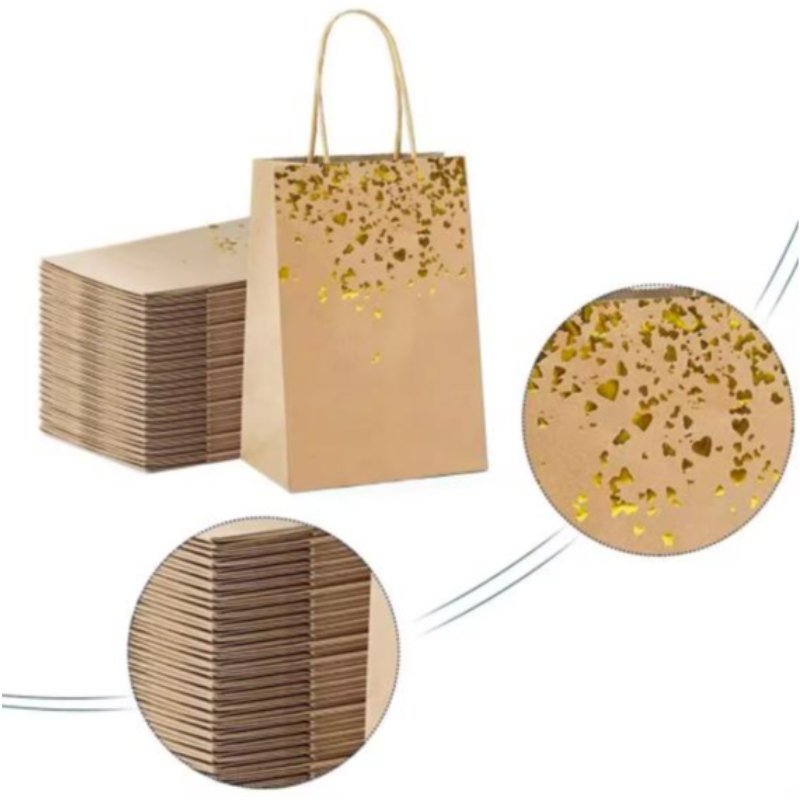 Recycler un sac en papier kraft adapté à l'éco pour l'emballage cadeau ou en tissu