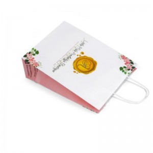 Sacs à provisions de Noël Sacs en papier Sacs d\'emballage d\'impression personnalisés pour l\'emballage de promotion