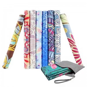 Tapis de yoga en caoutchouc en daim (microfibre)