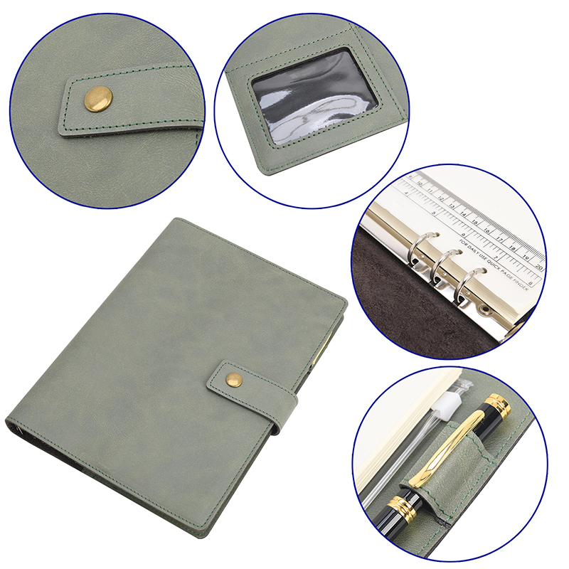 Journal en cuir Rechargeable Notebook Spiral Journal Portfolio- A5&A6